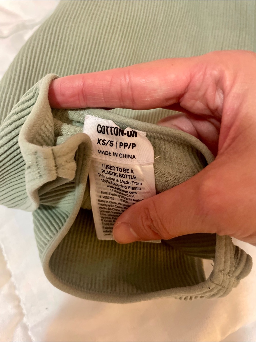 Cotton On Olive Green Ribbed Tank Top - Picture 3 of 3